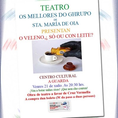 Este viernes se representa en A Guarda la obra de teatro solidaria: O veleno, so ou con leite?