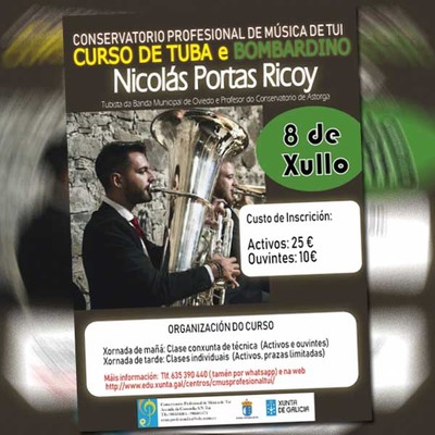 Curso de Tuba e Bombardino no Conservatorio de Msica de Tui