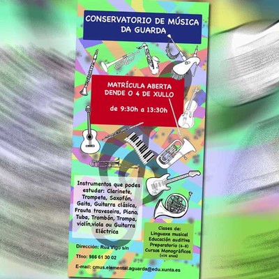  Aberto o prazo de matrcula no conservatorio de A Guarda 