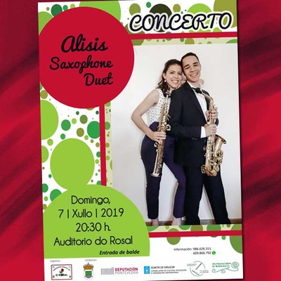 Concerto do do de saxofns -Alisis Saxophone Duet este domingo no Rosal