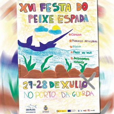 Un colorido pez espada, dibujado por una nia de 12 aos, ser la imagen de la fiesta de este ao