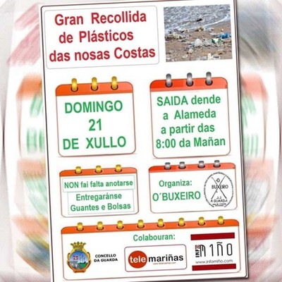 O Buxeiro organiza este domingo unha gran recollida de plsticos na costa da Guarda