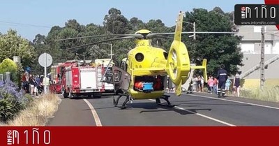 Un grave accidente de circulacin obliga a cortar la PO-552 en Forcadela-Tomio