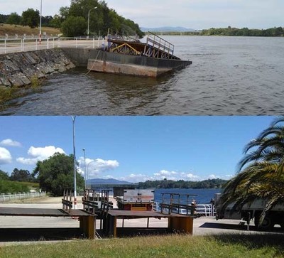 A mediacin do Concello permite retirar o embarcadoiro do antigo ferry con Cerveira