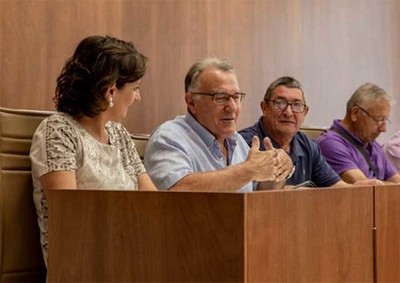 Tomio recibe a visita do Presidente da Fegamp para coecer de primeira man o modelo de xestin de auga 