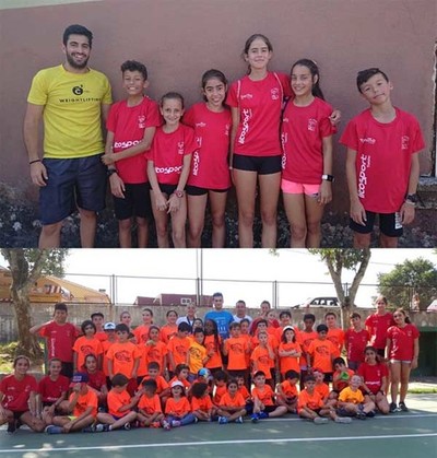 Carlos Morales y Nacho Castro visitan el Campus de Atletismo de Tomio