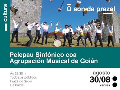 A Msica regresa este venres  Praza do Seixo de Tomio con Pelepau e a Banda de Goin