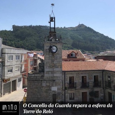 O Concello da Guarda repara a esfera da Torre do Rel