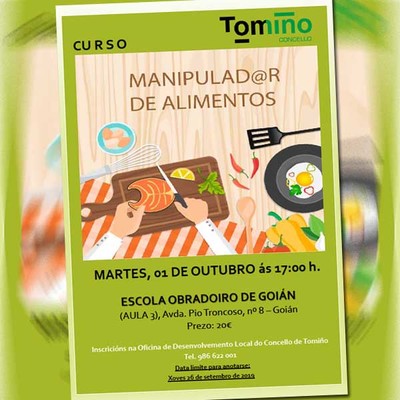 Novo curso de manipulador de alimentos no Concello de Tomio