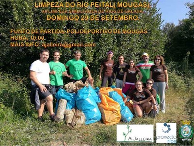 A Jalleira AFEA organiza unha Limpeza do Ro Peital de Mougs(Oia) este domingo