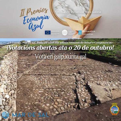 Derradeiros das para votar polo proxecto -A Guarda, Mar de sal. Posta en valor das salinas romanas do Seixal e Camposancos- nos II Premios Economa Azul