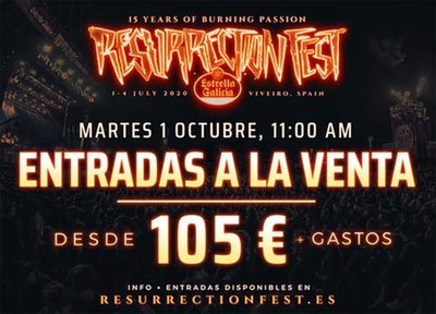 Resurrection Fest Estrella Galicia.15 years of burning passion.Entradas a la venta.