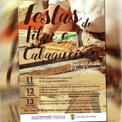 Programacin da Festa do Pilar e encontro do Cabaqueiro 2019 no Rosal do 11 ao 13 de outubro