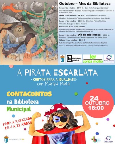Un obradoiro de ilustracin, contacontos e unha ruta literaria son parte das actividades coas que Tui celebra o -Da da Biblioteca-