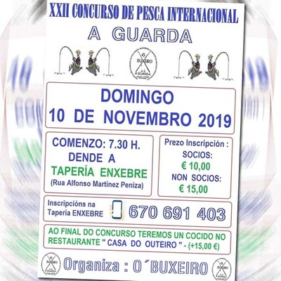 O Buxeiro organiza este domingo o XXII Concurso de Pesca Internacional 