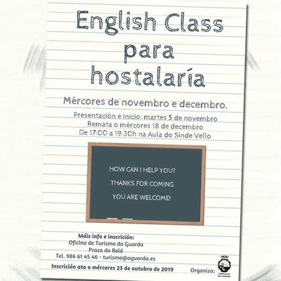 A Guarda oferta un Curso de Ingls para empresas de hostalara e aloxamento