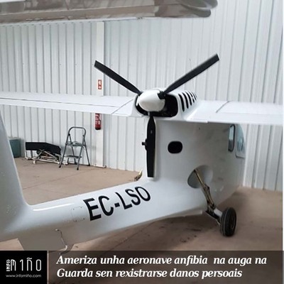 Unha aeronave anfibia amerizou na auga na Guarda sen rexistrarse danos persoais