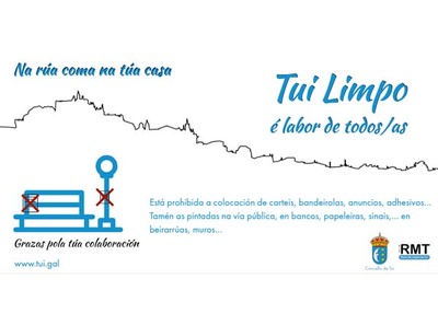 O Concello de Tui solicita a colaboracin cidad para manter a cidade limpa