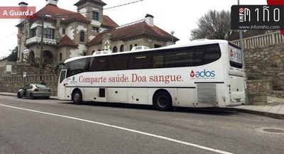 A unidade mbil de doazns de sangue estar instalada na Guarda o venres 8 de novembro