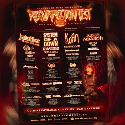 Nuevas bandas y cartel por das del Resurrection Fest Estrella Galicia 2020