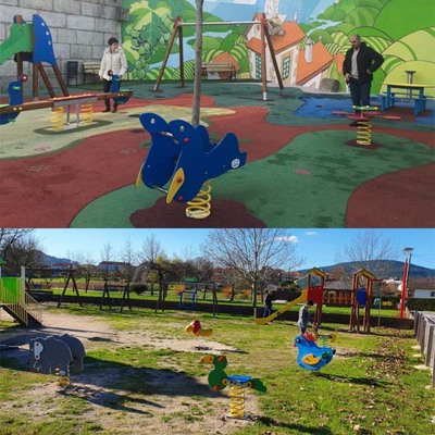 O Rosal realiza o acondicionamento dos parques infants do Calvario e Pas