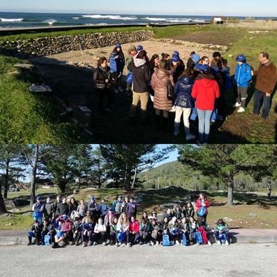 Escolares da Guarda participaron nunha visita guiada s escavacins das Salinas romanas