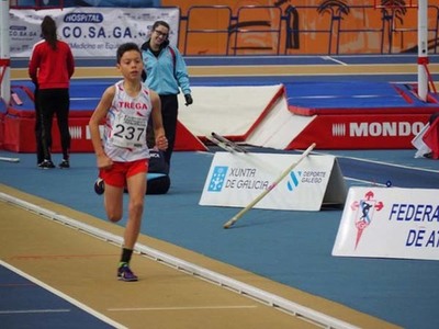 lex Sierpes Pereira bate el rcord autonmico de 1000 metros lisos en pista cubierta