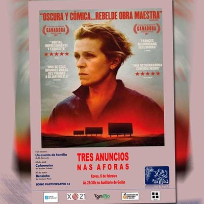 Tres anuncios nas aforas,  abre o novo ciclo do Cineclub Poleiro en Goin