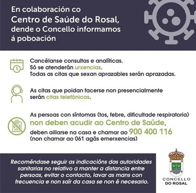 O Rosal pecha o Centro de Sade de San Miguel e mantn servizos mnimos administrativos e de mantemento