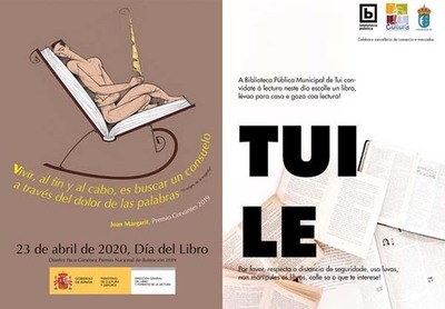 A Biblioteca Municipal de Tui celebra o Da do Libro ? Tui Le coa distribucin de libros no mercado municipal