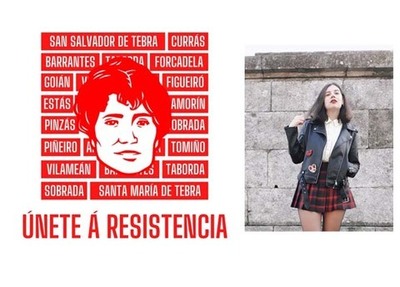 Un deseo coa cara de Rosala de Castro e o lema -nete  resistencia- gaa o certame da camiseta das Letras Galegas de Tomio