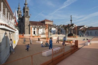 O Concello de Tomio inicia as  obras de mellora da praza de Figueir