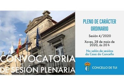Este xoves a corporacin municipal de Tui celebra pleno ordinario a porta pechada