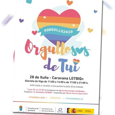 O concello de Tui iza a bandeira LGTBIQ+ esta fin de semana para conmemorar o 28 de xuo o da do Orgullo 2020