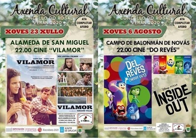 Tres proxeccins ao aire libre no cine de vern do Rosal