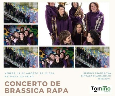 Chega a Tomio este venres -Brassica Rapa-, a primeira fanfarria galega 100% feminina