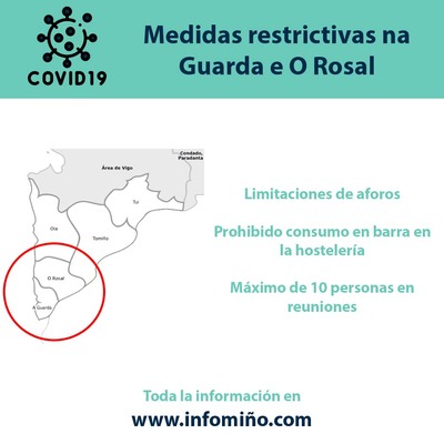 Sanidade establece medidas restrictivas en Laxe, Laln, A Guarda, O Rosal, Vilaboa y Poio