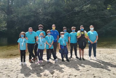 Catro  medallas para Os Teixugos no Campionato Galego de promocin de sllom