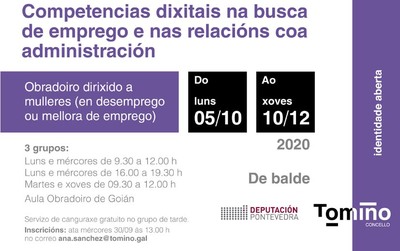 Tomio pon en marcha un curso de competencias dixitais para mulleres en situacin de vulnerabilidade 