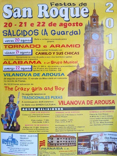 FESTAS DE SAN ROQUE EN A GUARDA 20-21-22 DE AGOSTO