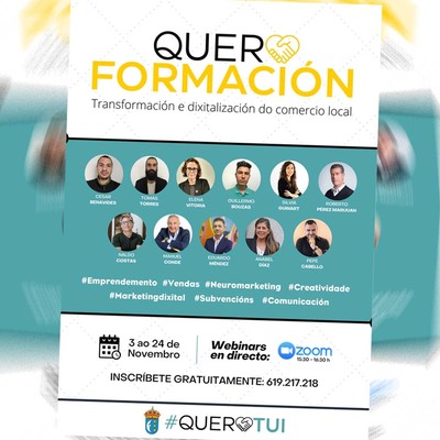 Ao longo do mes de novembro celebrarase o programa Quero Formacin dentro da iniciativa Quero Tui