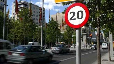 Rebaja de 50km/h a 20km/h en vas urbanas