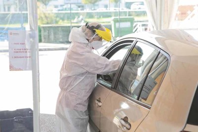 Centro de rastreio mvel de Caminha para a COVID 19 com capacidade para realizar 200 testes/dia