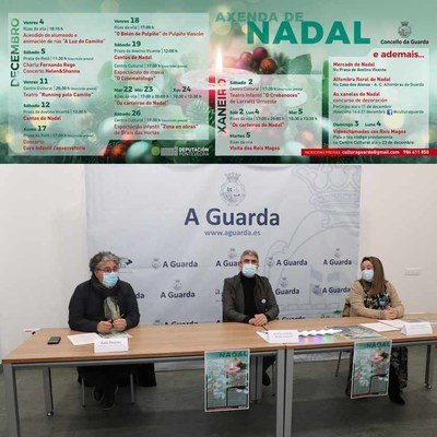 El encendido del alumbrado marca el arranque de la programacin de Navidad 2020 en A Guarda