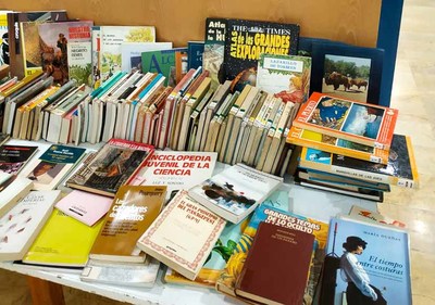 Mercadio de libros solidarios na Biblioteca Municipal de Tui 