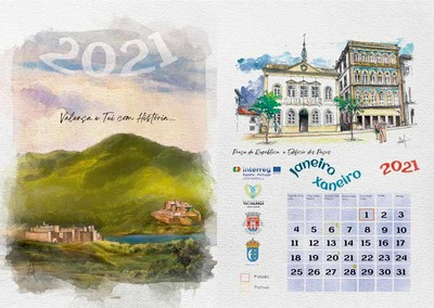 -Valena e Tui con historia-  o ttulo do calendario da Eurocidade Tui-Valena para 2021