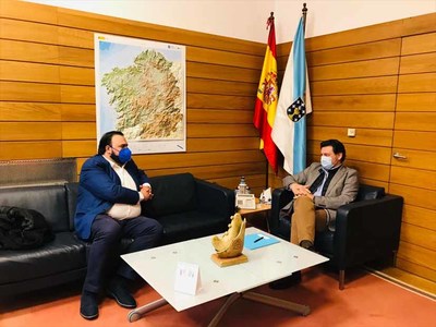 Miranda analiza con el secretario del CRE de la Repblica Dominicana la situacin de la colectividad gallega en este pas durante la pandemia