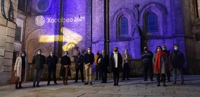 A Xunta arranca en tui a promocin do Camio Portugus cara o ano santo 2021 coa iluminacin da catedral de santa mara no marco da campaa -Acende o Xacobeo-