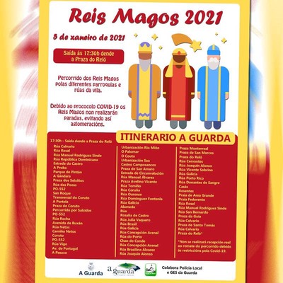 Todo preparado en A Guarda para la visita de los Reyes Magos