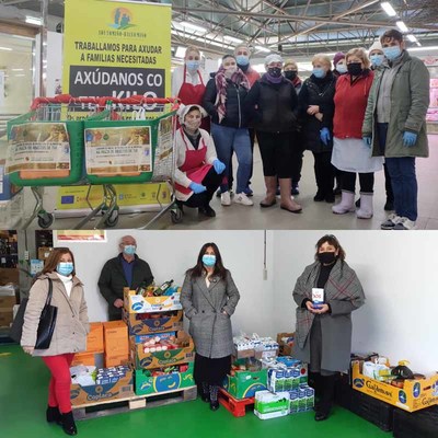 Media tonelada de alimentos se recolleron na Campaña de Nadal da Praza de Abastos de Tui a favor da SOS Tomiño Baixo Miño Media tonelada de alimentos se recolleron na Campaña de Nadal da Praza de Abastos de Tui a favor da SOS Tomiño Baixo Miño